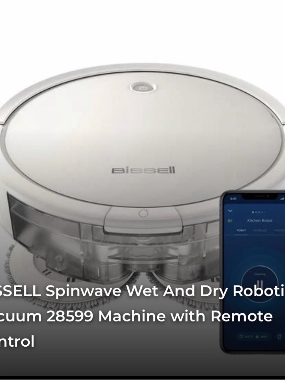 Bissell Robot Mop & Vacuum - White and Clear